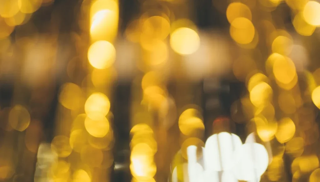 Golden beautiful blurred bokeh background