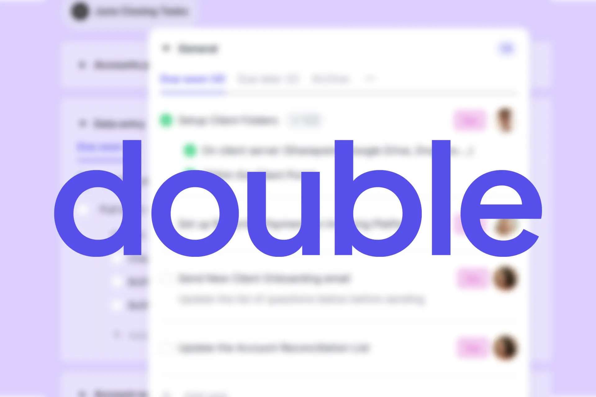 New client portal – Double