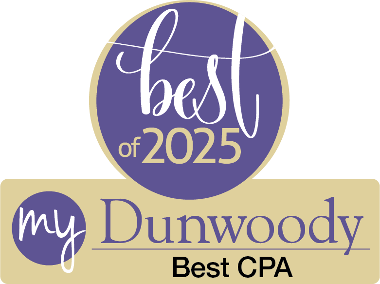 My Dunwoody Best of 2025 award badge recognising SDA CPA as Best CPA.